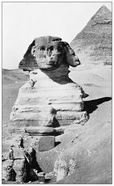 istock Antique travel photographs of Egypt: The Sphinx 1368619377