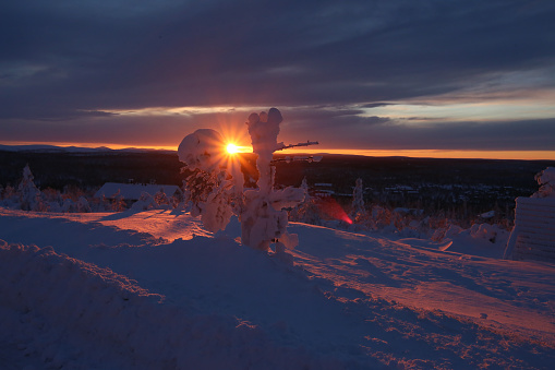 Sunset in Saariselka