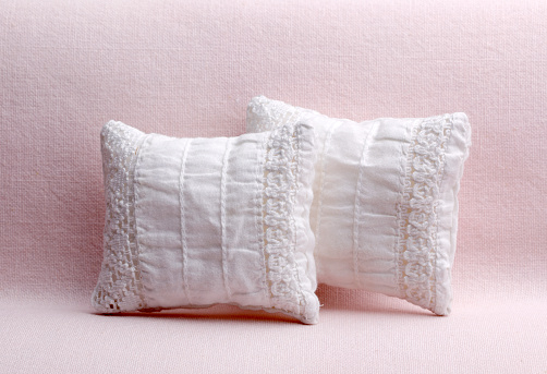 Peach cotton bed linen textile