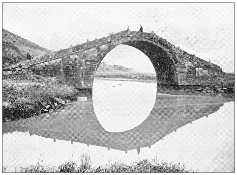 Antique travel photographs of China: Bridge