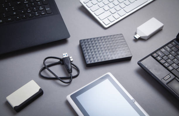 istock Modern digital devices for the transfer and storage of information. 1368641475