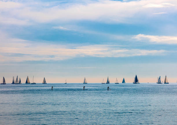 Water sports on the Mediterranean sea on the Cote d'azur near Cannes