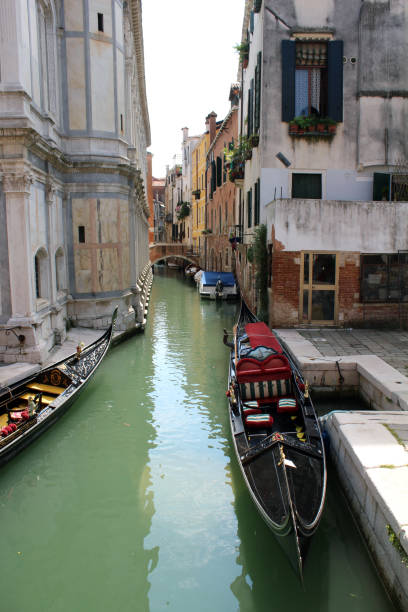 istock Gondola on canal in Venice 1368643158