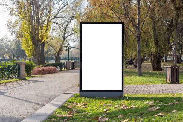 istock Blank billboard in the public park 1368643276