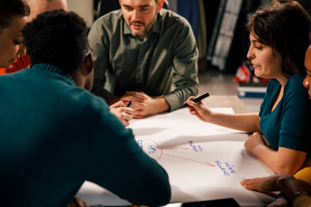 istock Team of business partners creating a business plan 1368644404