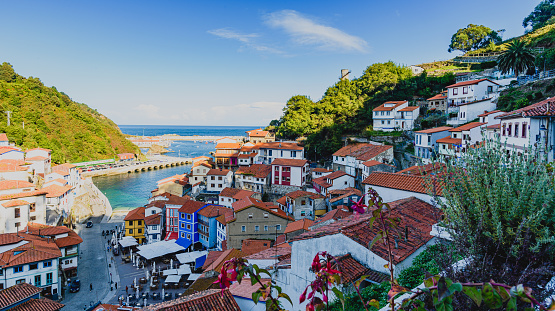 View of the beautiful town of Cudillero in Asturias, Spain