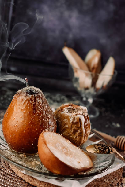 istock Baked pears on the dark background 1368654981