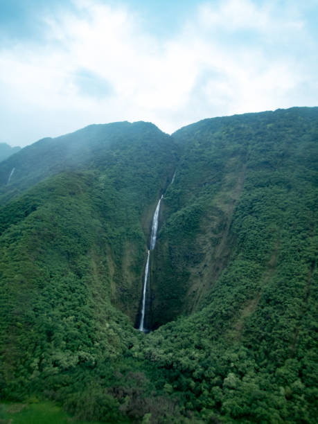 istock Aerial view of a waterfall 1368657666