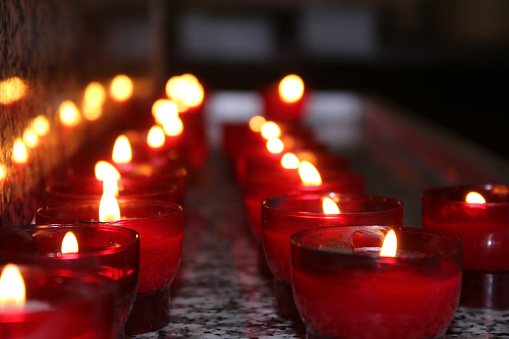 Votive candles for remembrance