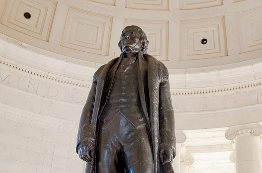The Thomas Jefferson Memorial Statue in Washington DC
