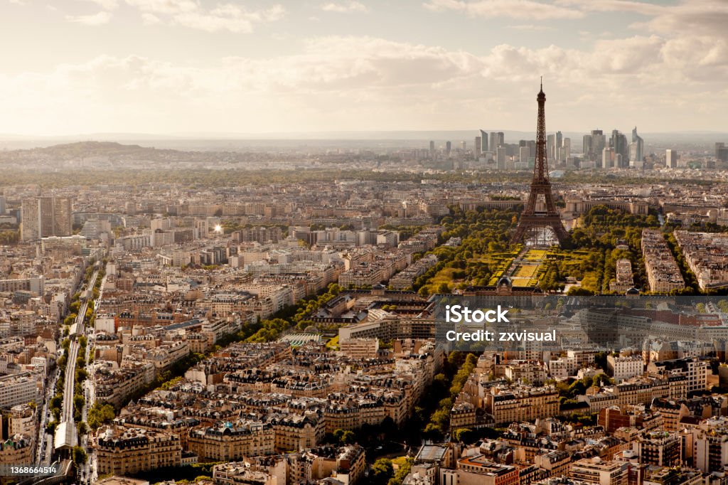 Paris Cityscape High angle view of the city in Paris, France. Paris - France Stock Photo