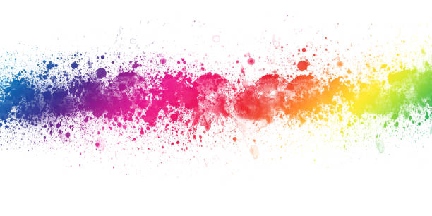 istock Abstract rainbow watercolour background with splashes 1368674162