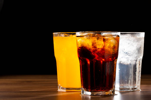 Glasses of soda Glasses of soda non alcoholic beverage stock pictures, royalty-free photos & images