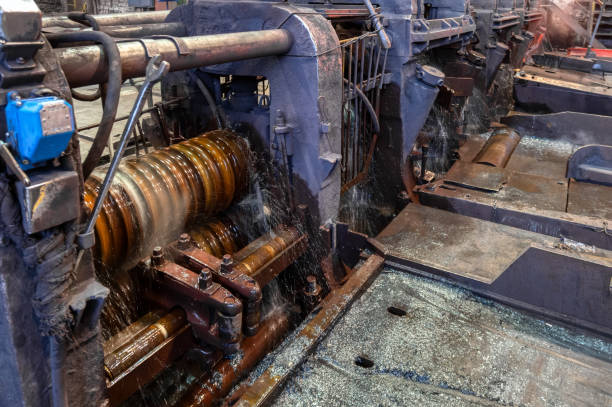 istock The process of rolling hot rolled steel in a rolling mill 1368683971