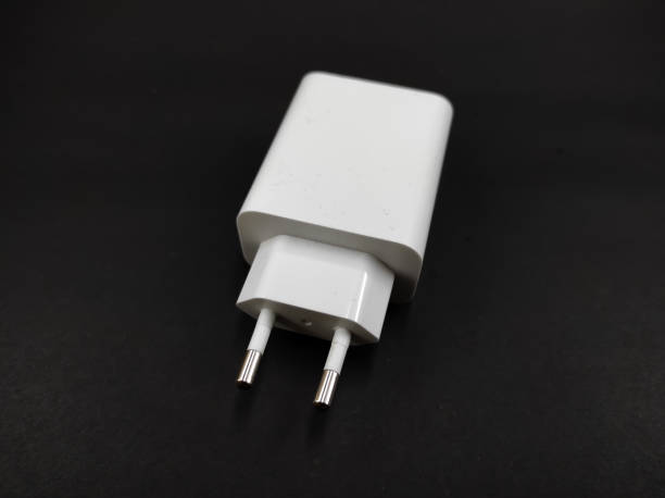 istock White charger on black - stock photo 1368686967
