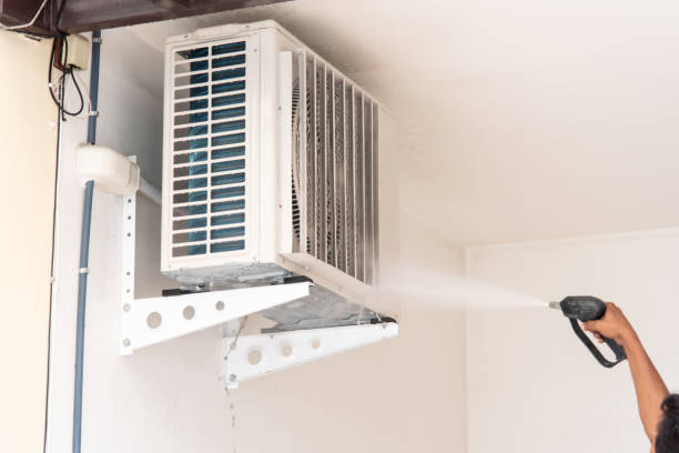 istock Cleaning air conditioner by water for clean a dust 1368690128