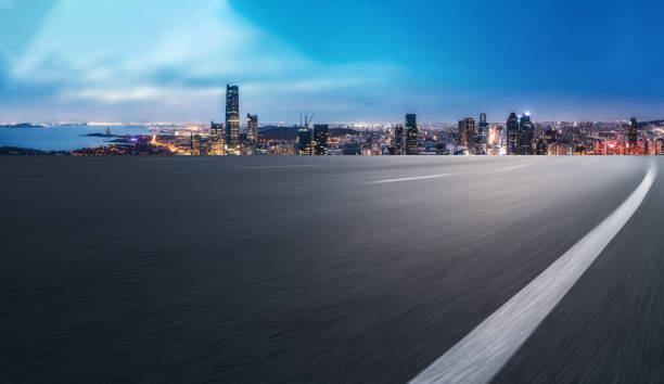 istock Freeway skyline and financial district buildings 1368692741