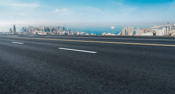 istock Freeway skyline and financial district buildings 1368692789