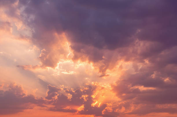 istock Amazing cloudscape on the sky at sunset time. 1368693043