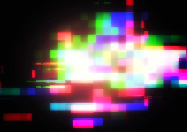 istock Abstract background of colorful light pixels 1368703933