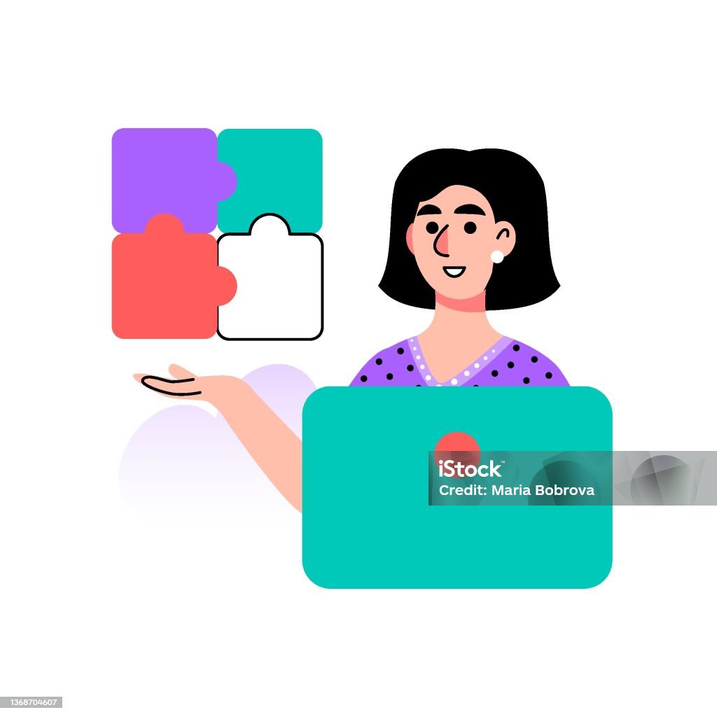 Problem Solving Characters Problem Solving Concept Stock Illustration - Download Image Now - Adult ...