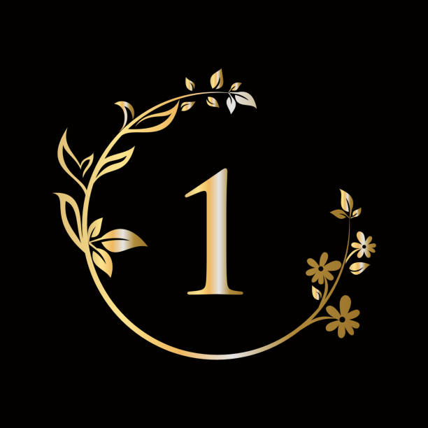 istock Letter 1 Beauty flower logo with creative concept for company, business, decorative, flower, beauty, spa premium vector template 1368705517