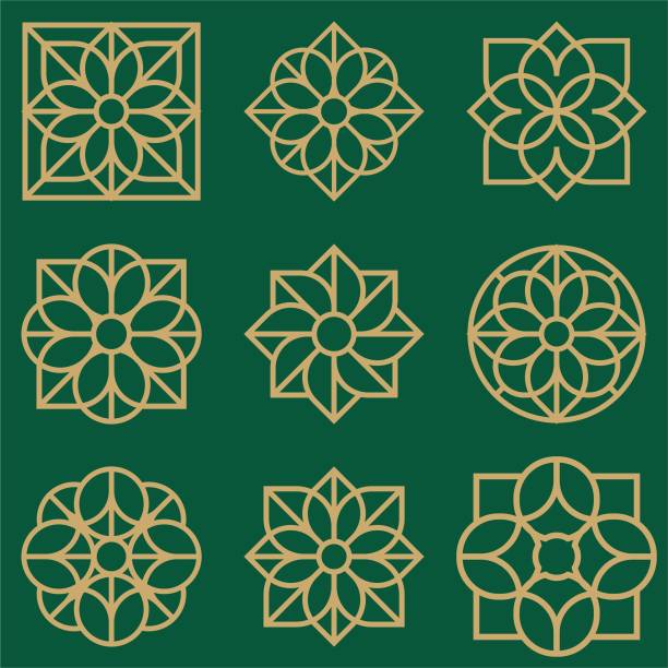 islamic ornament vector simple sign - arabistan stock illustrations