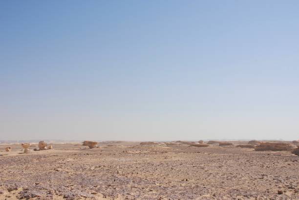 istock desert with bizzre shaped rocks in Egypt 1368718022