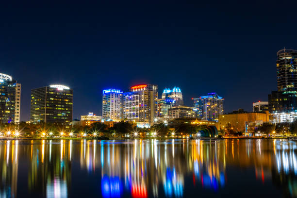 istock Orlando, Florida skyline at night 1368722418