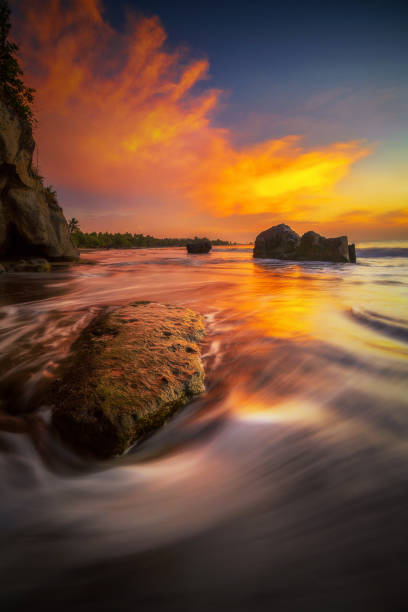 Located at Batu Saung Beach, Anyer Banten. This beach is a tourist beach that has cliffs on the edge of the beach