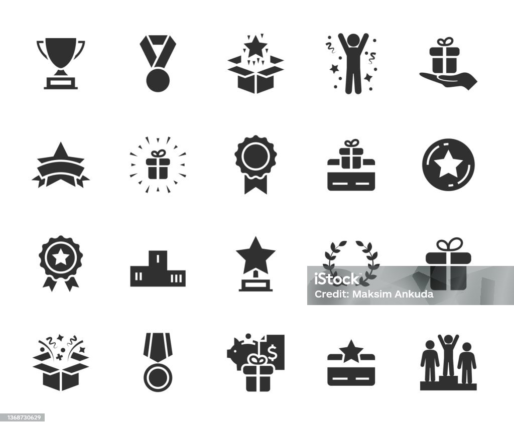 Ensemble vectoriel d’icônes plates de récompense. Contient des icônes prix, trophée, gagnant, cadeau, programme de fidélité, carte bonus et plus encore. Pixel parfait. - clipart vectoriel de Icône libre de droits Ensemble vectoriel d’icônes plates de récompense. Contient des icônes prix, trophée, gagnant, cadeau, programme de fidélité, carte bonus et plus encore. Pixel parfait. - clipart vectoriel de Icône libre de droits