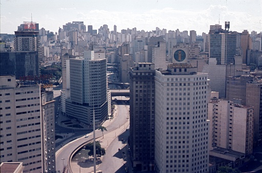 Sao Paulo, Brazil, 1974. Panorama of the Brazilian city of Sao Paulo.