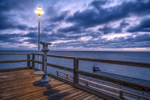 … during early morning with dramatic sky