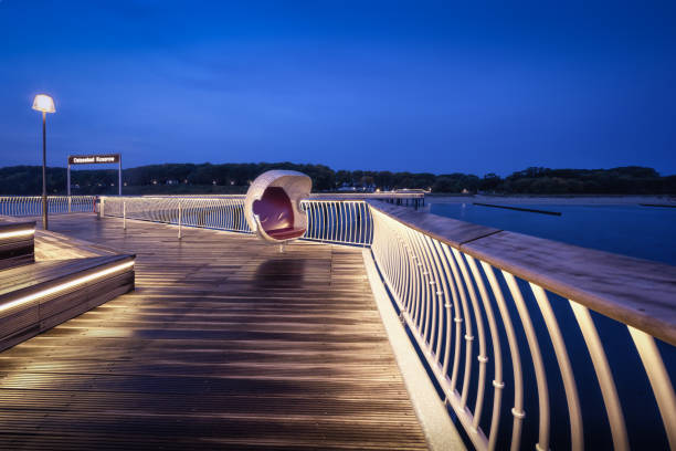 istock Seat shell on illuminated Seabridge from Koserow, Usedom Island 1368759784