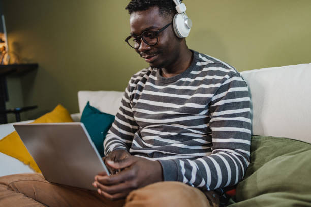 istock Relaxed work on the laptop at home 1368763553