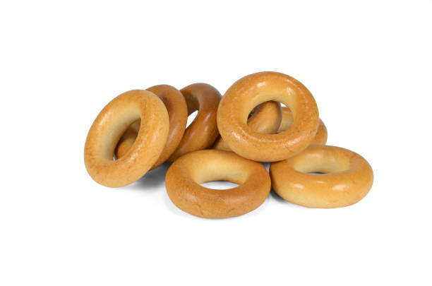 istock Culinary product bagels. Isolated on a white background. 1368764987