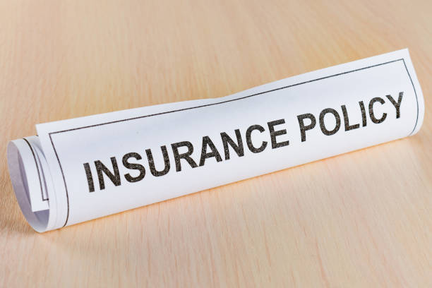 istock Rolled up insurance policy on the office table. 1368767149