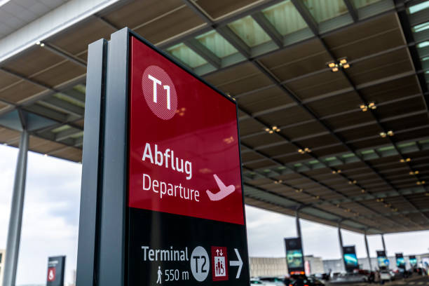 istock Information sign Airport Berlin 1368777959