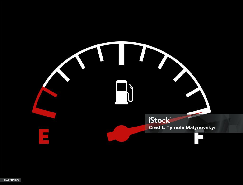 Machine Fuel Level Icon Fuel Tank Indicator Fuel Meter Fuel Level Vector Eps 10 Stock ...