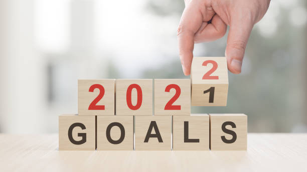 istock Happy New Year Background. Goals for 2022. 3D illustration 1368788359