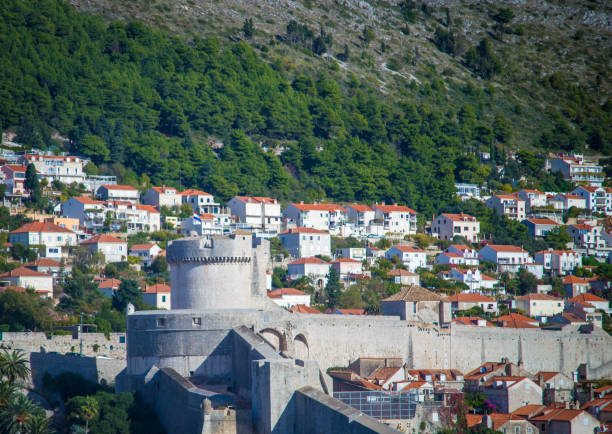 istock turret on the fortress wall in Dubrovnik 1368789610