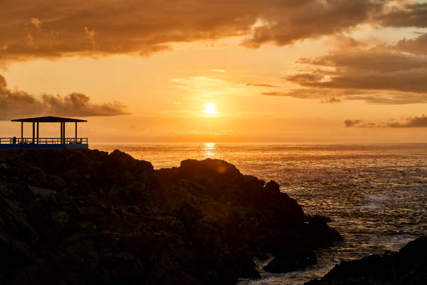 istock romantic sun set over the pacific ocean at a beach on the coast of Peru with dramatic sky during the golden hour 1368789628