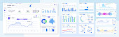 istock Infographic dashboard template. Admin panel ui, diagrams graphs and progress bars data statistics 1368792715