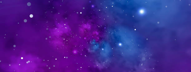 istock Starry blue sky. Abstract background with nebula, cosmo, and galaxy. 1368793634