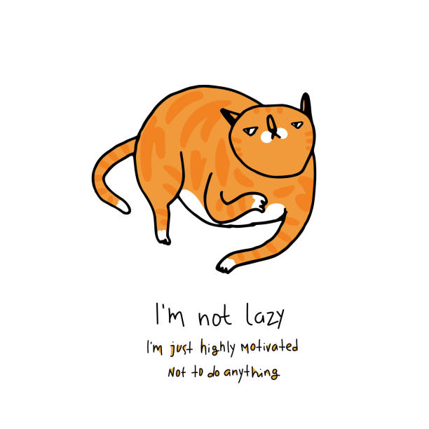 272 Lazy Fat Cat Illustrations & Clip Art - iStock | Overweight cat