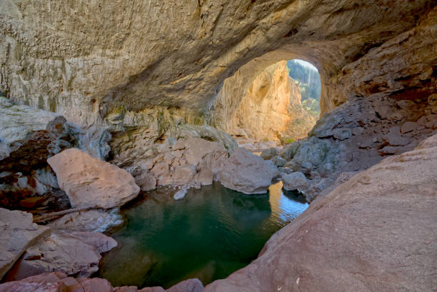 Arch Cave below Tonto Natural Bridge AZ in Payson, Arizona, United States
