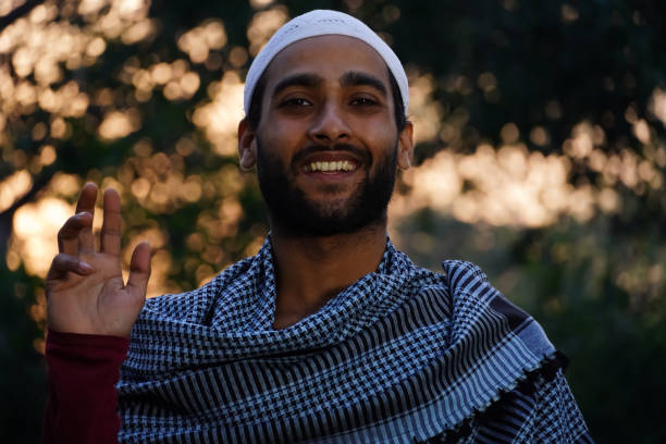 indian Muslim man smiling image
