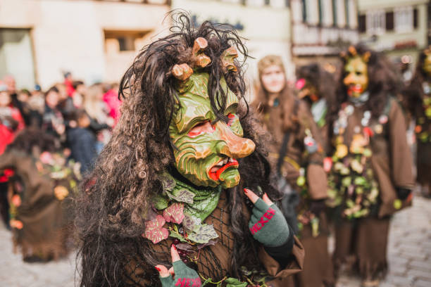 A bunch of fasching witches.