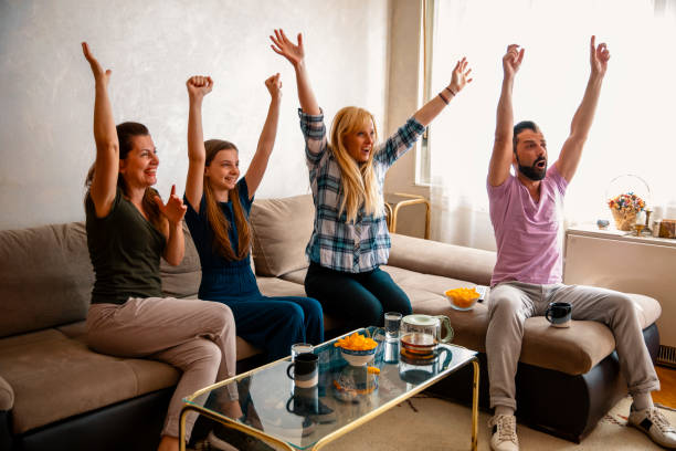 istock Enjoying favorite game on TV 1368817348