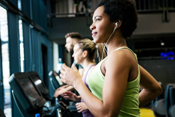istock African American woman on a treadmill 1368818595